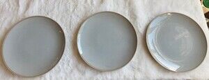 Set Of 3 Stoneware, Salad Plates From Hearth And Hand By Magnolia Gray Color